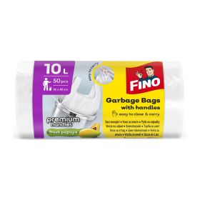 Saci menajeri parfumati, cu manere FINO, 10 L, 50 buc/rola
