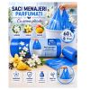 Saci menajeri parfumati, cu manere, SAFIR, 60 L, 15 buc/rola