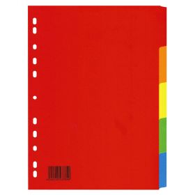Separatoare carton color, 5 culori/set, VELOFLEX