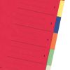 Separatoare carton color, 6 culori/set, FALKEN 8000