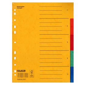 Separatoare carton color, 5 buc/set, FALKEN Colorspan 11359