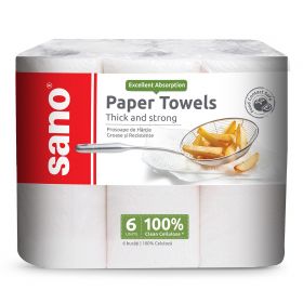 Prosop hartie SANO, 2 straturi, 6 role/set