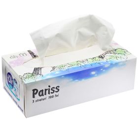 Servetele cutie, 3 straturi, 100 buc/set, PARISS