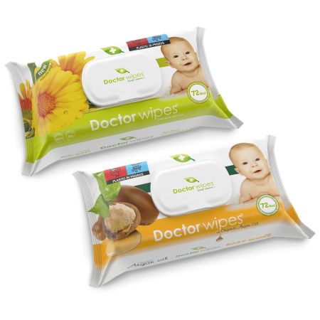 Servetele umede DOCTOR WIPES, 72 buc/pachet