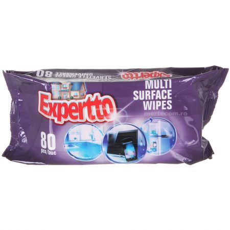 Servetele umede universale EXPERTTO Multi Surface, 80 buc/pachet