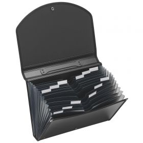 Servieta plastic cu burduf expandabil, 13 compartimente, EXACOMPTA Exacase