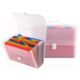 Servieta plastic cu burduf expandabil, 24 compartimente, EXACOMPTA Crystal