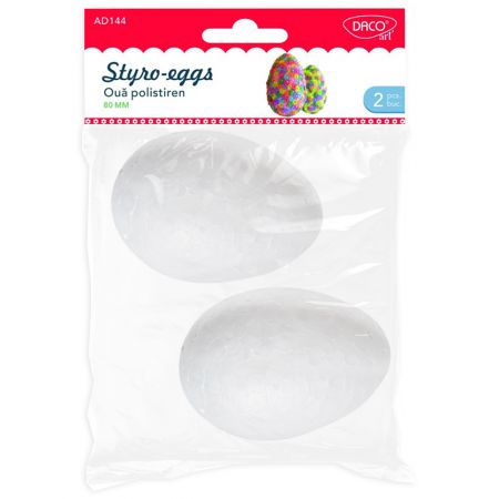 Oua polistiren 8 cm, 2 buc/set, DACO