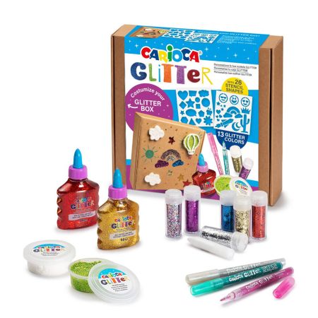Set creatie cu sclipici, CARIOCA Glitter Creator Box