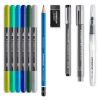 Set markere acuarela si caligrafie STAEDTLER Hand Lattering Watercolour, 11 piese