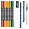 Set markere tip acuarela cu creion STAEDTLER Floral Watercolour, 12 piese