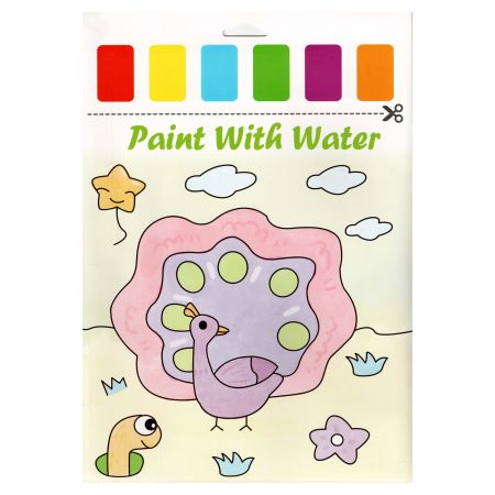 Set pentru colorat A4, 8 file, acuarele si pensula