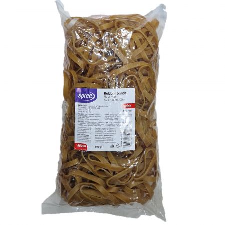 Elastice din cauciuc late, D 70 mm x 6 mm, 500g/punga, SPREE