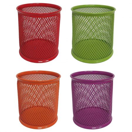 Suport instrumente de scris metalic, cilindru, MAS Mesh