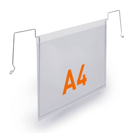 Buzunar logistic cu clema metalica, A4 landscape, DURABLE