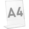 Display plastic pentru prezentare forma L, A4, transparent, portrait ACCENTA