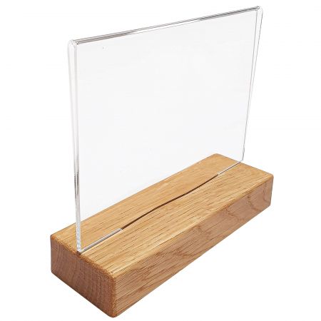Display plastic pentru prezentare forma T, A6, transparent, baza