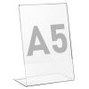 Display plastic pentru prezentare forma L, A5, transparent, portrait ACCENTA