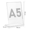 Display plastic pentru prezentare forma L, A5, transparent, portrait ACCENTA