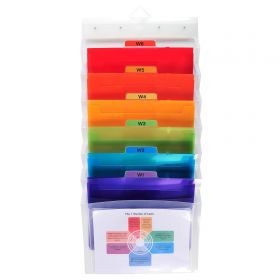 Suport de perete pentru documente, PP, 6 buzunare, EXACOMPTA Crystal