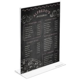 Display plastic pentru prezentare forma T, A5, transparent, portrait ACCENTA