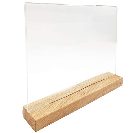 Display plastic pentru prezentare forma T, A4, transparent, baza