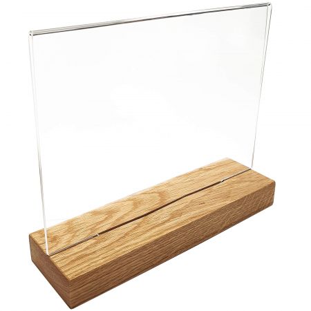 Display plastic pentru prezentare forma T, A5, transparent, baza
