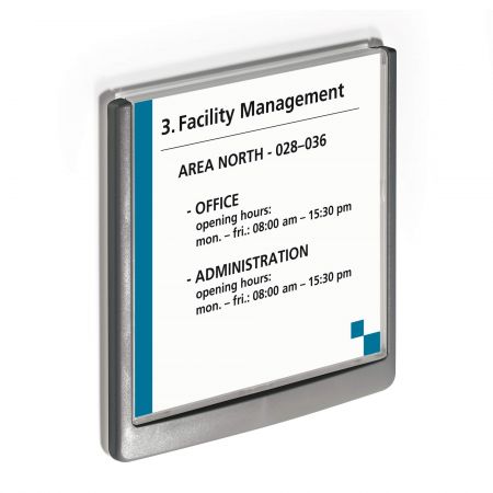 Suport nume pentru usa, 148 x 149 mm, DURABLE Click Sign 4862