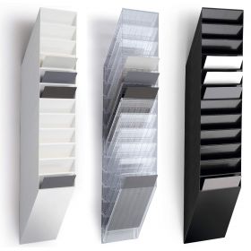 Suport de perete pentru documente, 12xA4 portrait, DURABLE Flexiboxx 12