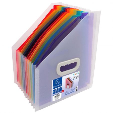 Suport vertical expandabil cataloage 12 compartimente, EXACOMPTA