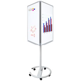 Whiteboard mobil cu 3 fete, 70x100 cm, ACCENTA