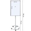 Whiteboard mobil cu 3 fete, 70x100 cm, ACCENTA