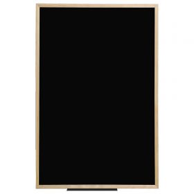 Tabla neagra creta 60x90 cm, rama lemn natur BI-OFFICE PM07010115