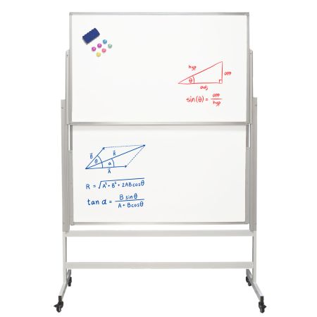 Whiteboard mobil cu 2 table culisante, 76x120 cm