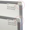 Whiteboard mobil cu 2 table culisante, 76x120 cm - mic defect