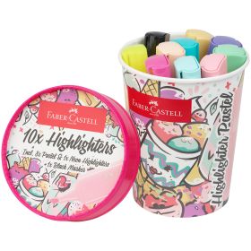 Textmarker FABER-CASTELL Cutie Inghetata FC254696, 10 buc/set
