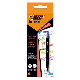 Textmarker 2 capete cu liner, BIC Intensity Dual Tip, 6 buc/set