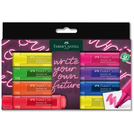 Textmarker evidentiator superfluorescent FABER-CASTELL - 8 buc