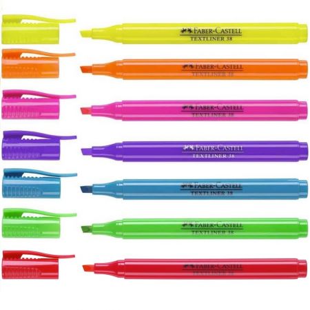 Textmarker 38 FABER-CASTELL, culori fluorescente