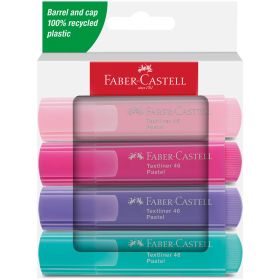 Textmarker pastel FABER-CASTELL 1546, 4 buc/set