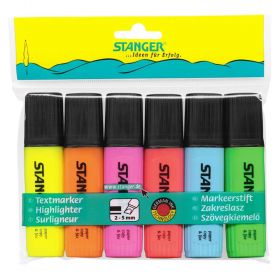 Textmarker STANGER 6 buc/set
