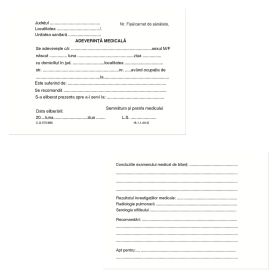 Adeverinta medicala A6