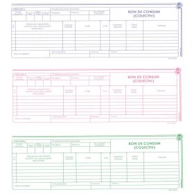 Bon consum colectiv, autocopiativ, 1/2 A4, 3 exemplare