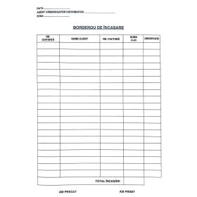 Borderou de incasare A4 