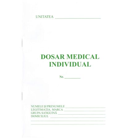 Caracteristici dosar medical individual A5 si fisa medicina munc