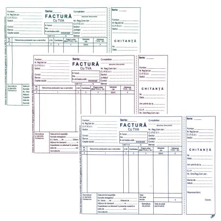 Facturier autocopiativ A5, 3 exemplare