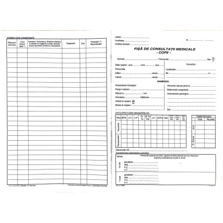 Caracteristici fisa consultatii medicale copii, A3