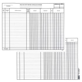 Fisa de cont pentru operatii diverse A4, 200 g/mp