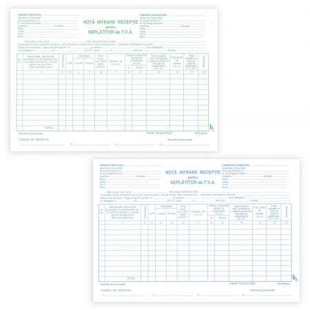 NIR pentru neplatitori de TVA, autocopiativ, A4 