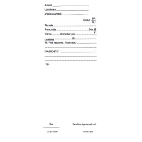 Reteta medicala simpla 1/3 A4, 100 file/set